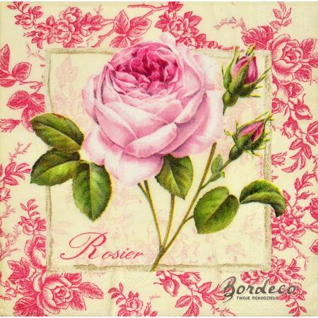 Serwetka decoupage firmy R2S róża 33x33cm